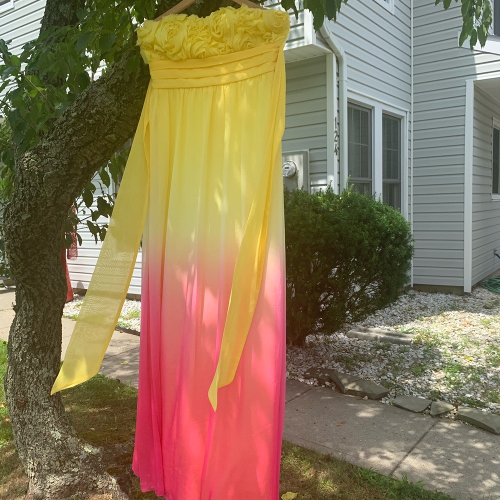 Long strapless  dress